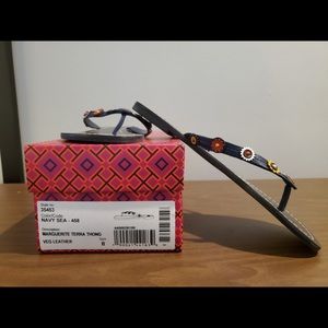 Tory Burch Margueritte Sandals, Navy size 8